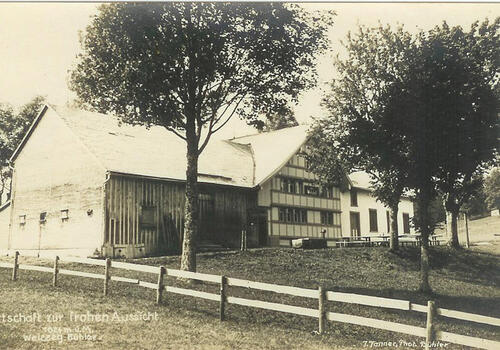 Historische Aufnahme der Wirtschaft zur frohen Aussicht